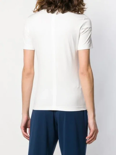 Shop Akris Punto Mesh Stripe T-shirt In White