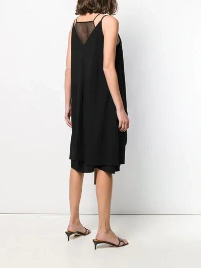 Shop Loewe Trapeze Layered Dress In Black