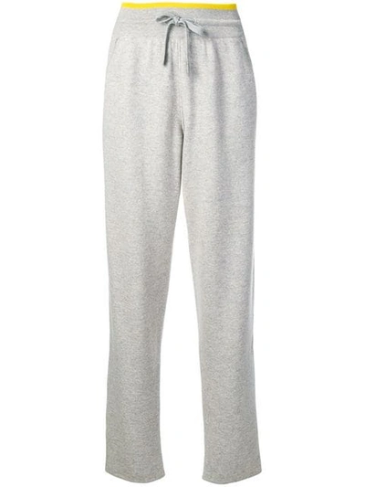 Shop Loro Piana Striped Trim Track Pants In Grey