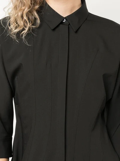 Shop Jil Sander Long Shirt Dress - Black