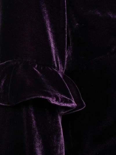 Shop Raquel Diniz Tie Waist Gown In Purple