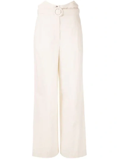 Shop Nanushka Marie Trousers In Yellow