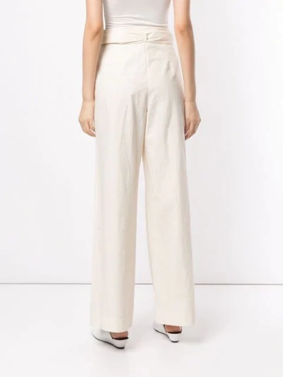 Shop Nanushka Marie Trousers In Yellow