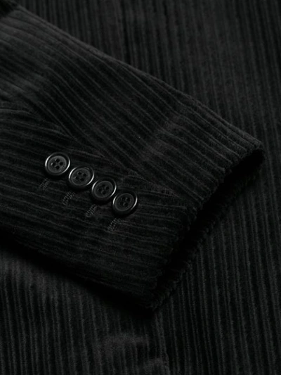 Shop Saint Laurent Velvet Corduroy Jacket In Black