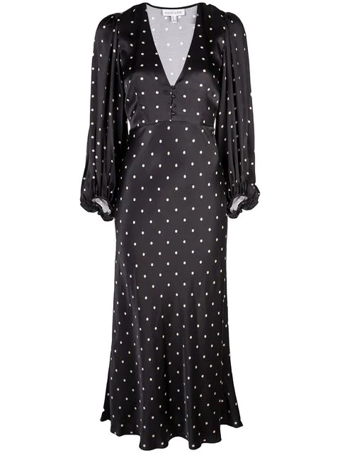 shona joy blue polka dot dress