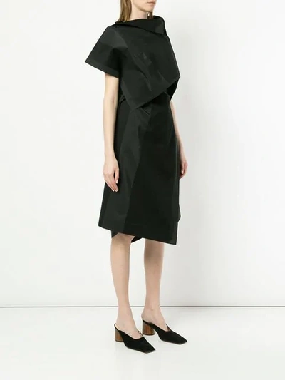 Shop 132 5. Issey Miyake Printed Asymmetric Dress In Black