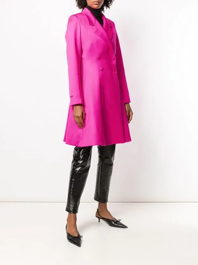 Shop Styland Midi Buttoned Coat In Pink