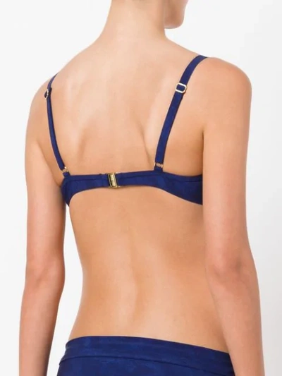 Shop Marlies Dekkers Puritsu Plunge Bikini Top In Blue