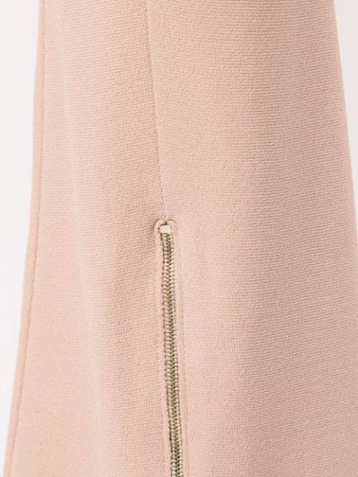 STELLA MCCARTNEY ZIP-DETAIL FLARED TROUSERS - 粉色