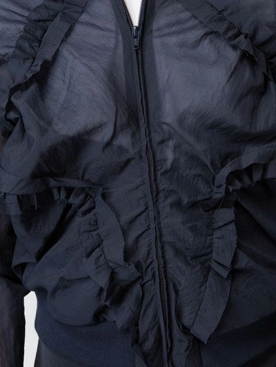 AALTO RUFFLED BOMBER JACKET - 蓝色