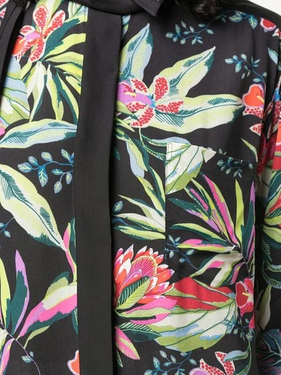 Shop Barbara Bui Floral Pattern Blouse In Black