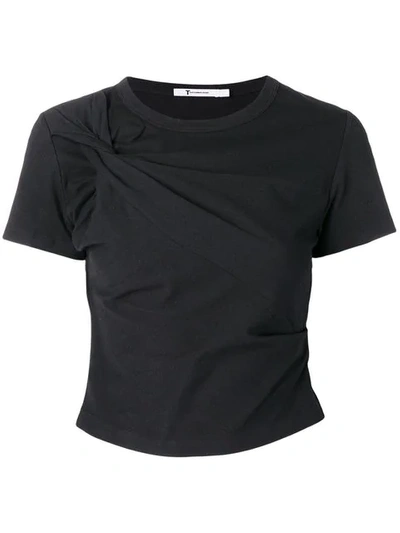 T BY ALEXANDER WANG TWIST短款T恤 - 黑色
