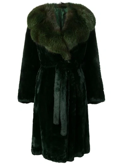 Pre-owned A.n.g.e.l.o. Vintage Cult 1970's Coat In Green