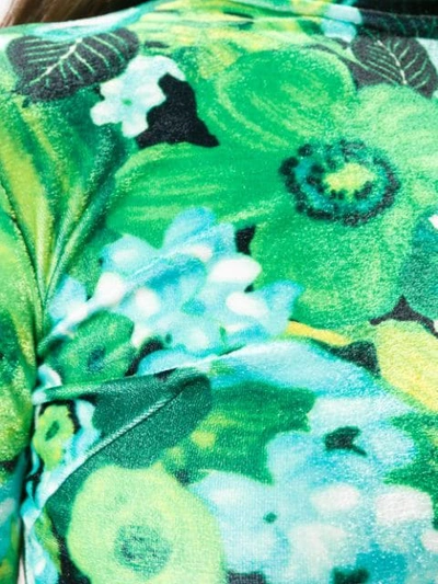Shop Richard Quinn Floral Print Turtleneck Jumper  In Greenfloral