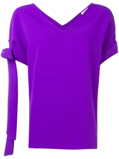 Shop P.a.r.o.s.h Sleeve Straps T In Purple