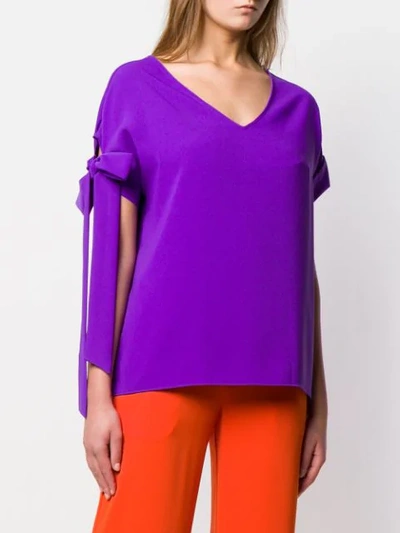 Shop P.a.r.o.s.h Sleeve Straps T In Purple
