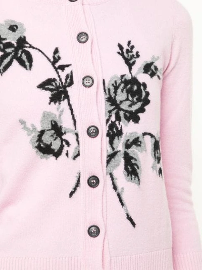 Shop N°21 Knot Flower Patch Cardigan In Pink