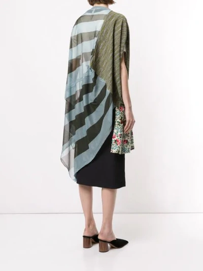 Shop Antonio Marras Patchwork Poncho In Multicolour