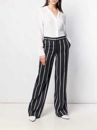 Shop Equipment Striped Palazzo Trousers In Blue