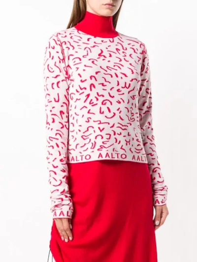 Shop Aalto Turtle Neck Sweater In Red