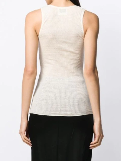 Shop Forte Forte Lace Panel Tank Top In White