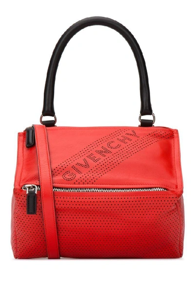 Shop Givenchy Small Pandora Bag In Red
