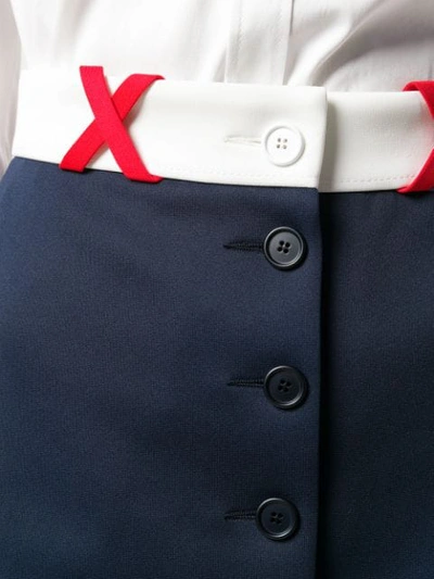 Shop Miu Miu Buttoned Mini Skirt In Blue