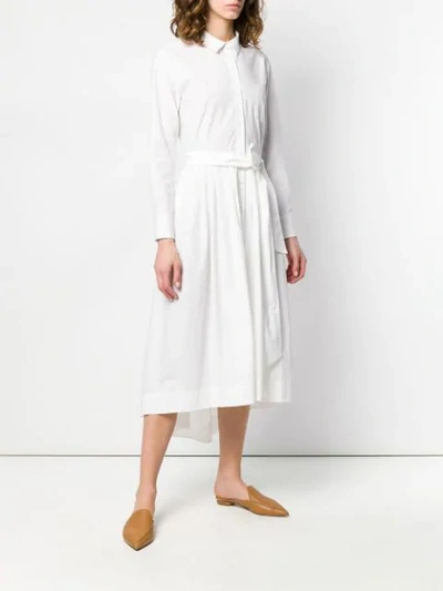ANTONELLI 束腰衬衫裙 - 白色