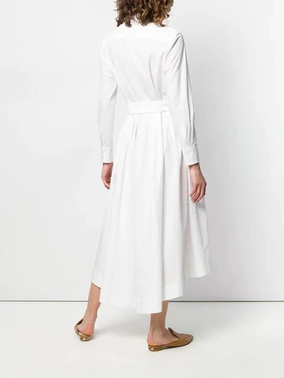 Shop Antonelli Belted Shirt Dress In White