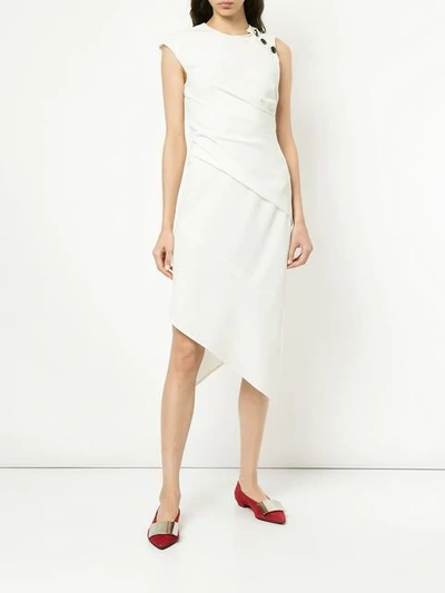 Shop Proenza Schouler Sleeveless Spiral Dress In White