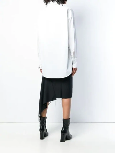 Shop Mm6 Maison Margiela Long-sleeve Oversized Shirt In White