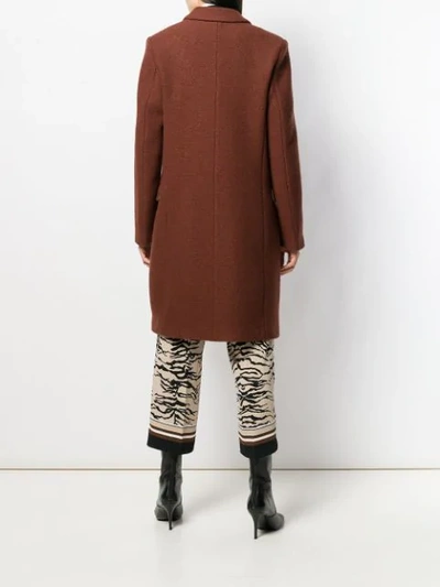 Shop Closed Double-breasted Midi Coat In Brown