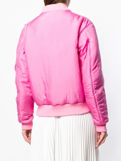 Shop Gucci Loved Bomber Jacket In Pink