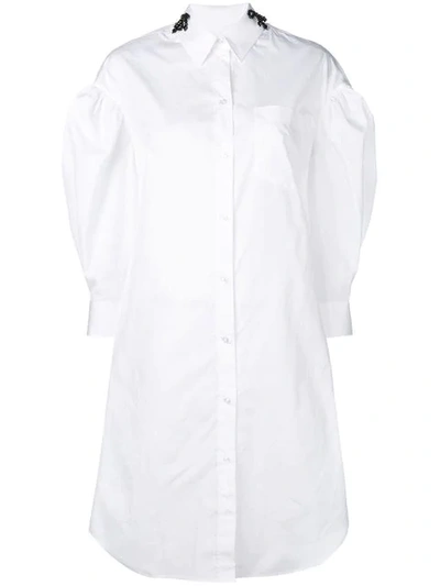 Shop Simone Rocha Shirt Midi Dress In White
