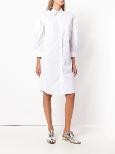 Shop Simone Rocha Shirt Midi Dress In White