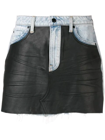 Shop Alexander Wang Combined Mini Skirt In Black