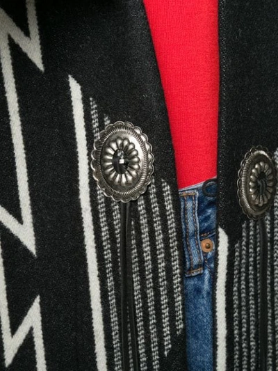 Shop Jessie Western Engraved Button Coat In Black