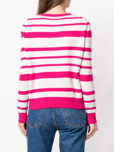 Shop Allude Cashmere Round Neck Sweater In Pink