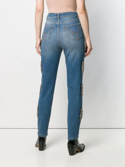 Shop Amen Embellished Detail Jeans In Blue