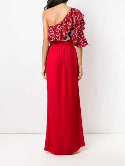 Shop Isolda Abalone Maxi Dress In Red