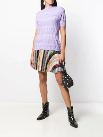 Shop Missoni Short Pleated Skirt In Black