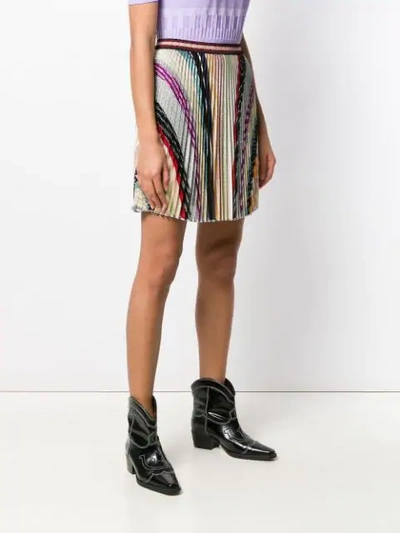 Shop Missoni Short Pleated Skirt In Black