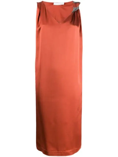 Shop Fabiana Filippi Slip Dress - Orange