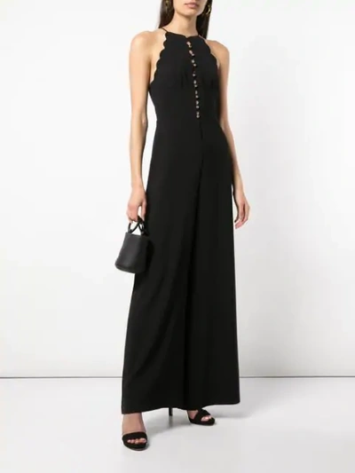 Shop Zimmermann Scallop Edge Jumpsuit In Black