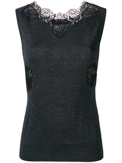 Shop Dolce & Gabbana Vest Tank Top In Grey