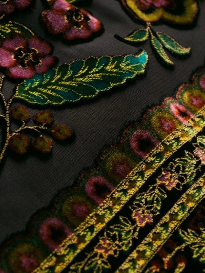 Shop Etro Floral Lace Detail Cami Top In Black