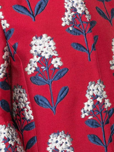 Shop Carolina Herrera Floral Coat - Red