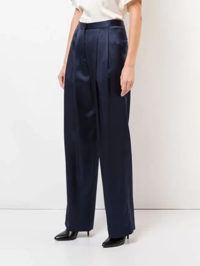 ADAM LIPPES PLEATED TROUSERS - 蓝色