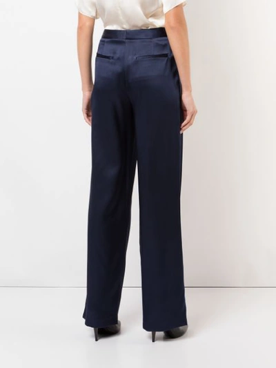 Shop Adam Lippes Pleated Trousers In Blue