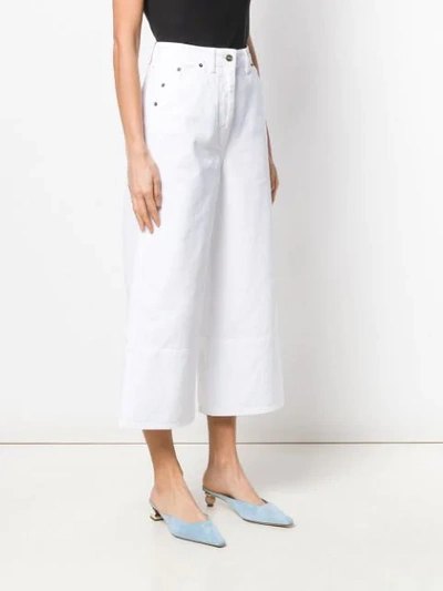 Shop Jacquemus Prago Cropped Jeans In 70100 White